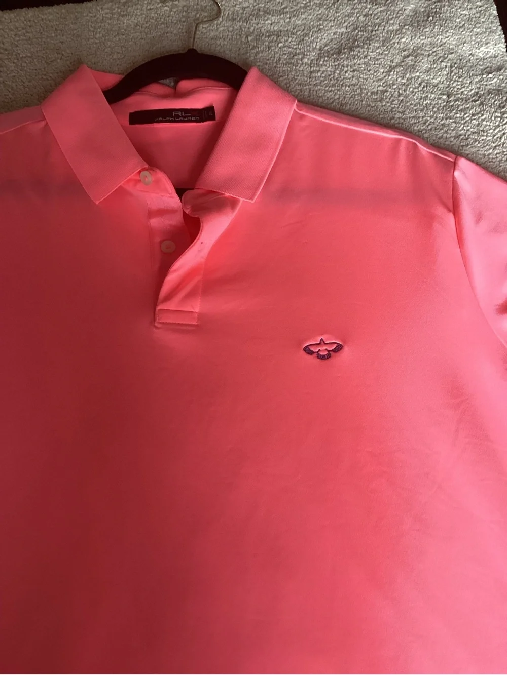 RLX RALPH LAUREN ~ Men's Polo Performance PINK Golf Polo Shirt Wicking NWT - XL